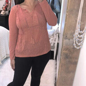 VINTAGE AMERICA size medium boho peasant top